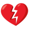Broken Heart emoji on Emojione